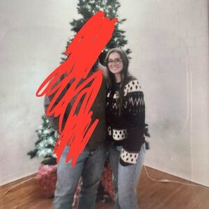 Women's Green Patterned Sweater